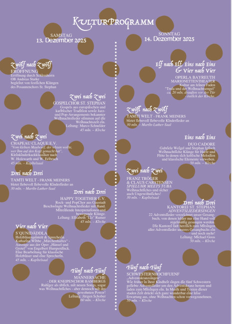 Programm Adventsmarkt